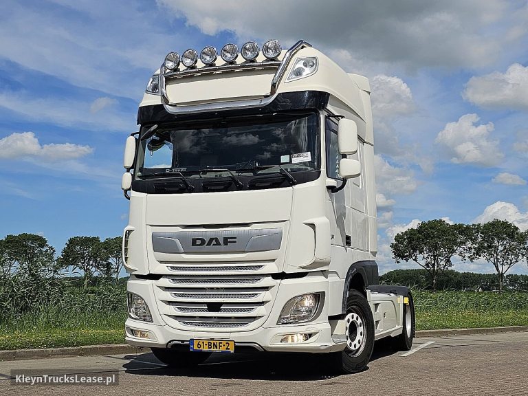 DAF XF 480 z 2019 roku, ciągnik siodłowy z zagranicy — przód pojazdu