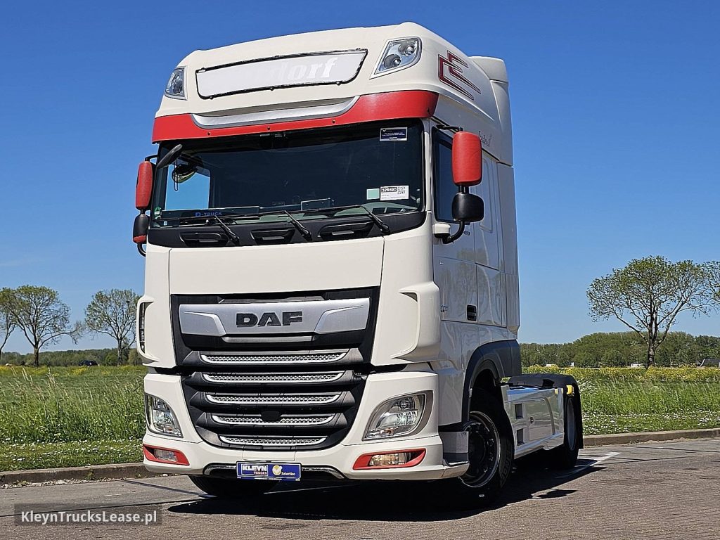 DAF XF 480 z 2020 roku, ciągnik siodłowy z zagranicy — przód pojazdu