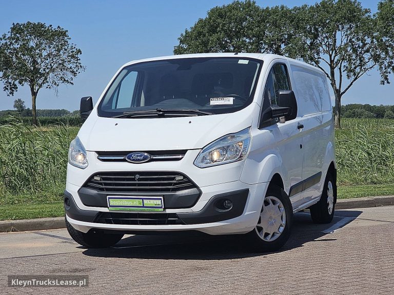 Ford TRANSIT CUSTOM 2.2 L1H1 Airco 3-Zit z 2016 roku, blaszak z zagranicy — przód pojazdu