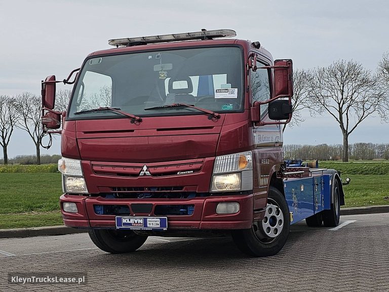 Fuso CANTER 9C18 HIAB 8T HOOKLIFT z 2020 roku, hakowiec z zagranicy — przód pojazdu