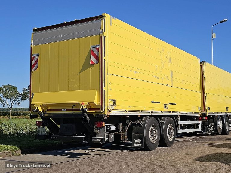 Krone K + G TEC SZD 18 GETRÄNKE TAILLIFT z 2015 roku, kontener z zagranicy — przód pojazdu
