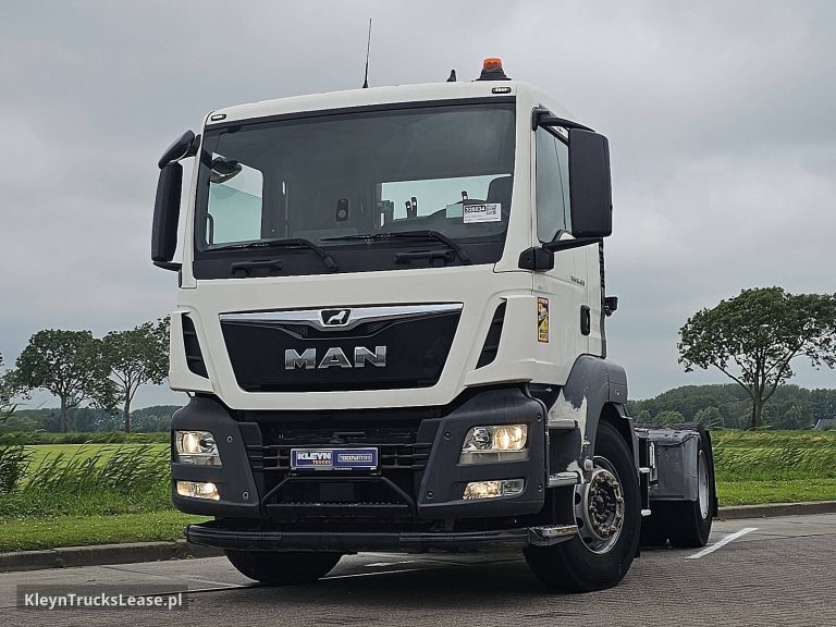 MAN 18.420 TGS z 2018 roku, ciągnik siodłowy z zagranicy — przód pojazdu
