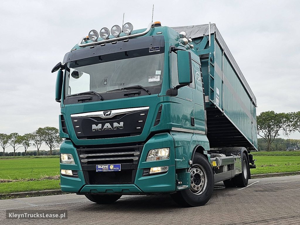 MAN 18.500 TGX 25M5 ALU CEREAL OVA z 2019 roku, wywrotka z zagranicy — przód pojazdu