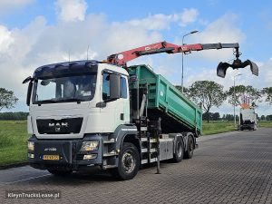 Strona kierowcy z przodu — MAN 26.400 TGS 6X4H-4 EEV HMF CRANE z 2012 roku