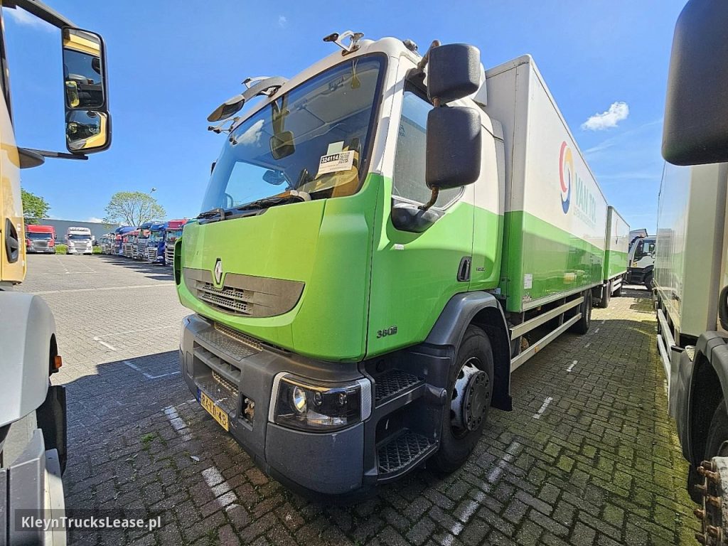 Renault PREMIUM 380 NL TRUCK AIRCO LIFT z 2010 roku, kontener z zagranicy — przód pojazdu