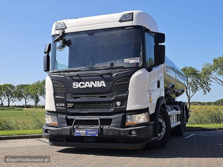 Scania G410 XT,milktank z 2018 roku, cysterna z zagranicy — przód pojazdu