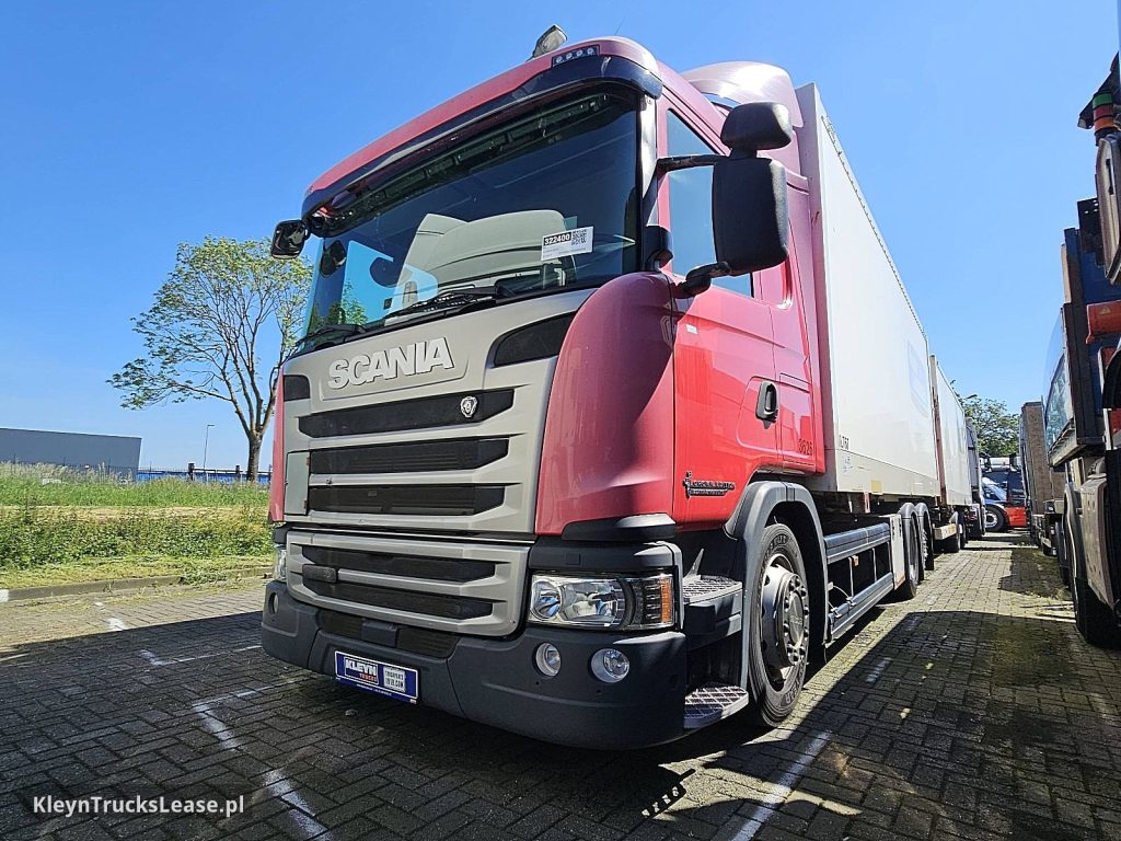 Scania G450 6X2*4 MLB CROWN ED. z 2018 roku, system BDF z zagranicy — przód pojazdu