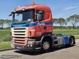 Strona kierowcy z przodu — Scania R420 MANUAL ALCOA PTO z 2008 roku