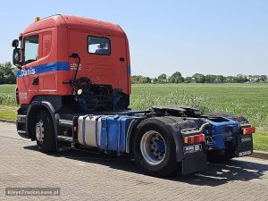 Strona kierowcy z tyłu — Scania R420 MANUAL ALCOA PTO z 2008 roku