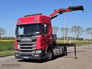 Strona kierowcy z przodu — Scania R450 CRANE HMF 1720-K4 z 2019 roku