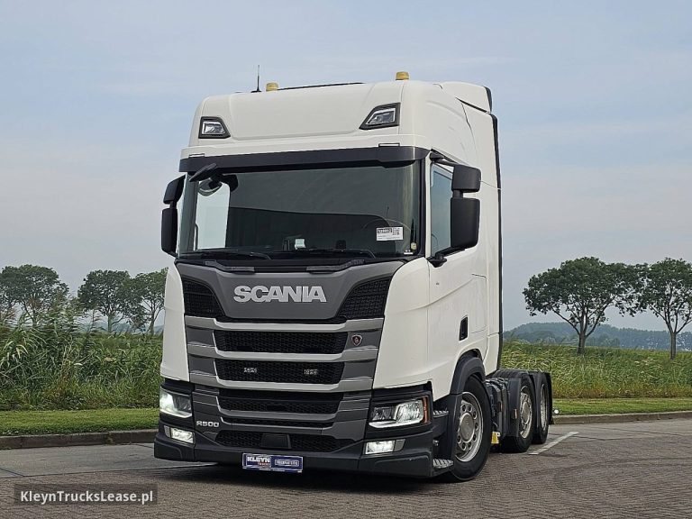 Scania R500 6x2/4 LB MEGA RET z 2019 roku, ciągnik siodłowy z zagranicy — przód pojazdu
