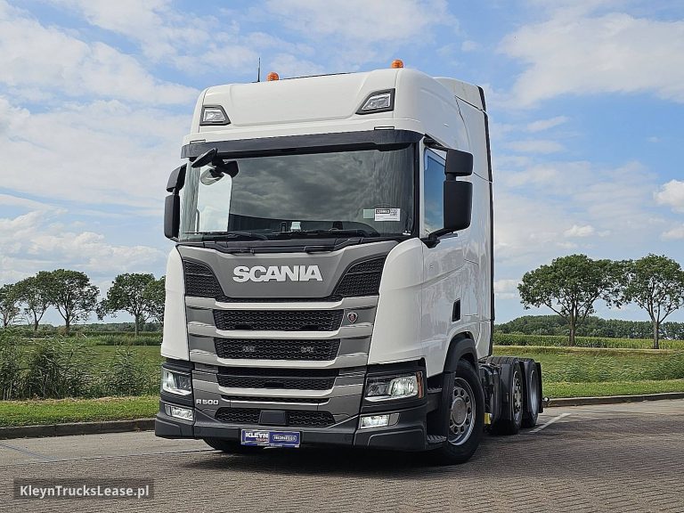 Scania R500 6x2/4 LB MEGA RET z 2019 roku, ciągnik siodłowy z zagranicy — przód pojazdu