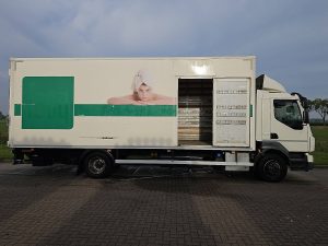 Drzwi boczne przestrzeni ładunkowej — Volvo FL 250.12 z 2017 roku