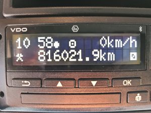 Licznik przebiegu — DAF XF 450 z 2019 roku