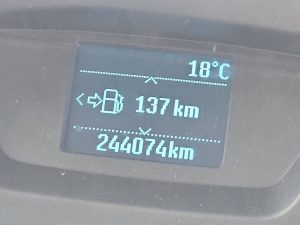 Licznik przebiegu — Ford TRANSIT z 2017 roku