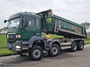 Strona kierowcy z przodu — MAN 35.400 TGS Schmitz Mulde 8x6 z 2015 roku