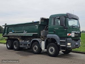 Strona pasażera z przodu — MAN 35.400 TGS Schmitz Mulde 8x6 z 2015 roku