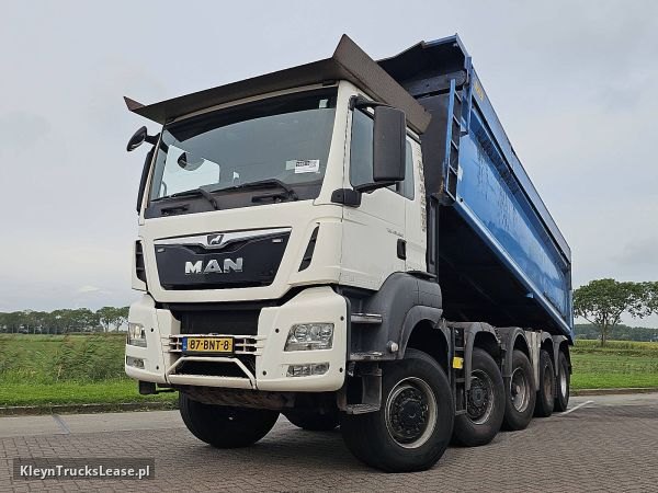MAN 49.460 TGS 10X8 BB 22M3 TIPPER z 2019 roku, wywrotka z zagranicy — przód pojazdu