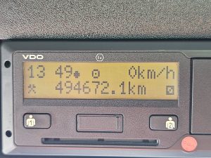 Licznik przebiegu — Mercedes-Benz AROCS 1843 495TKM z 2016 roku