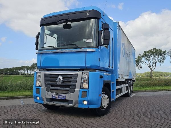 Renault MAGNUM 480 RETARDER z 2012 roku, firanka z zagranicy — przód pojazdu